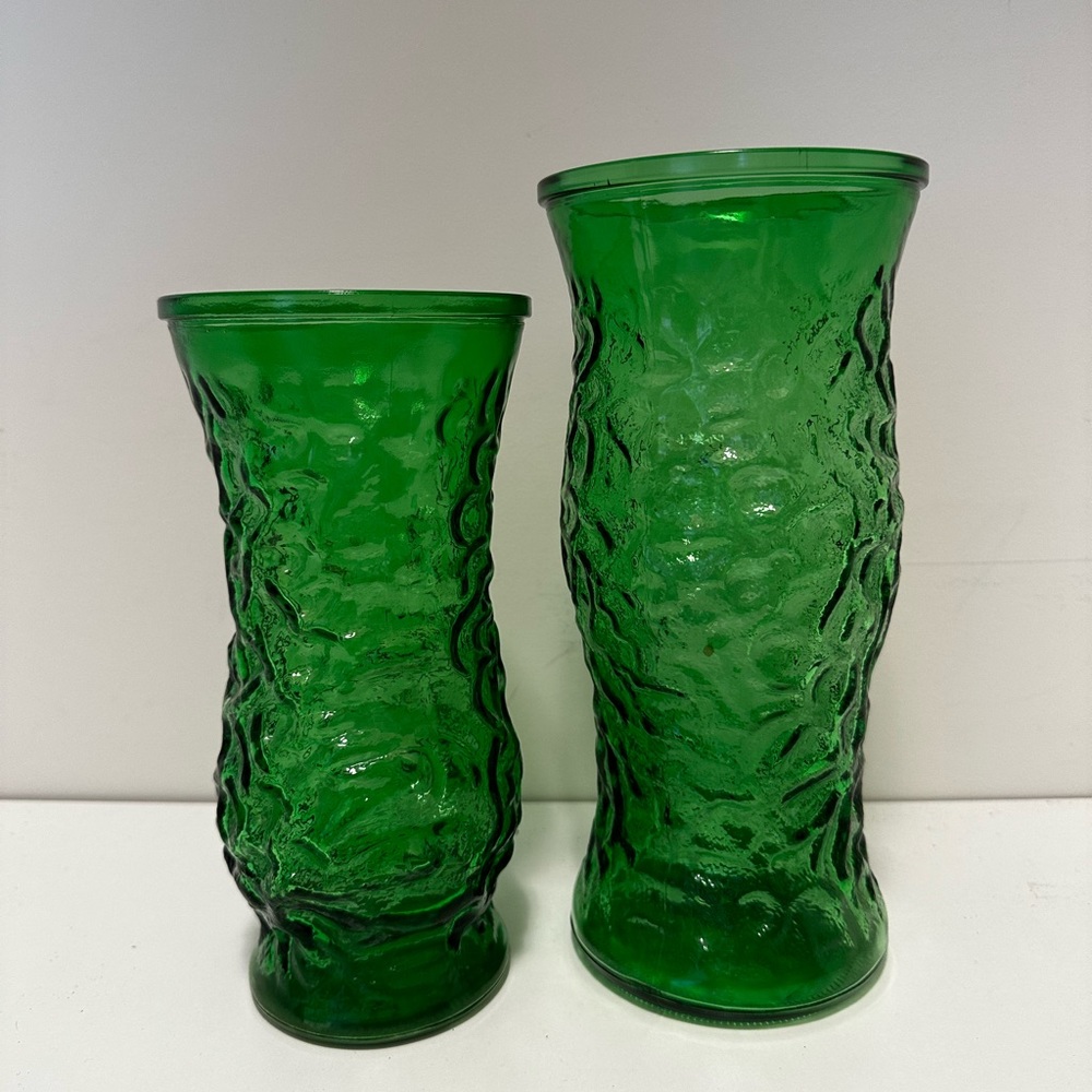 Emerald Hoosier vases